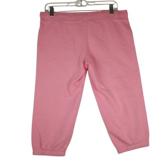 Aeropostale Pink Cropped Sweatpants Drawstring Logo Casual Athleisure Women's M - Picture 2 of 9